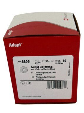 New Hollister 8805 Ostomy CeraRing Flat Barrier Moldable Box of 10 2" 4.5 Mm